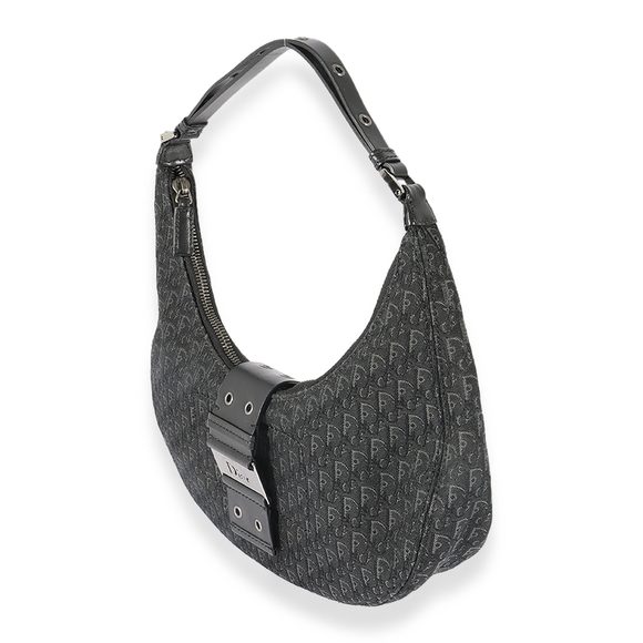 Christian Dior Black Canvas Monogram Street Chic Hobo - Picture 2 of 7